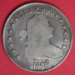 1807 Draped Bust Half Dollar T-3 R3 Very Rare In This Condition OCE 15