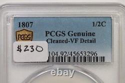 1807 PCGS VF Details Draped Bust Half Cent Coin 1/2c
