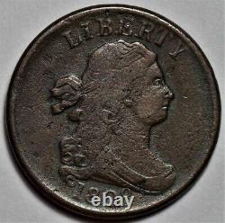 1808 Draped Bust Half Cent Rotated Die US 1/2c Penny Coin L33