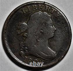 1808 Draped Bust Half Cent US 1/2c Copper Penny Coin L33