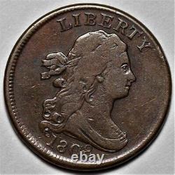 1808 Draped Bust Half Cent US 1/2c Copper Penny Coin L35