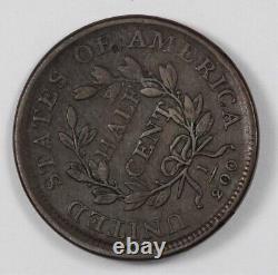 1808 Draped Bust US Copper Half Cent 1/2C