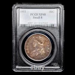1811 Capped Bust Half Dollar? Pcgs Xf-40? 50c Silver Small 8 Coin? Trusted