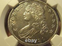 1834 Capped Bust Half Dollar NGC AU Details Small Date, Small Letters, O-112