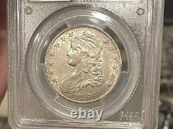 1834 PCGS AU50 Sm Date, Small Letters Draped Bust Half