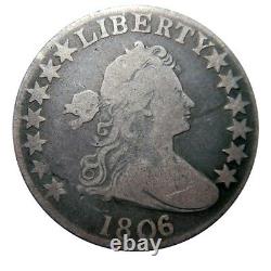 Draped bust half dollar 1806/5 Overton-101 overdate collector coin