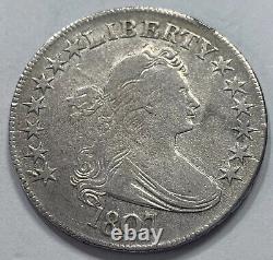 Very Rare 1807 Draped Bust Silver Half Dollar Higher Grade. #1629