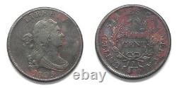 X4276 1805 Draped Bust Half Cent, XF details, Large 5 Stems