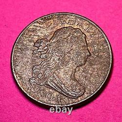 XF 1804 Draped Bust Half Cent Plain 4 No Stems Early Copper Coin RARE